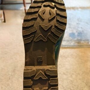 Rain Boot with Rugged Sole - Green/Blue